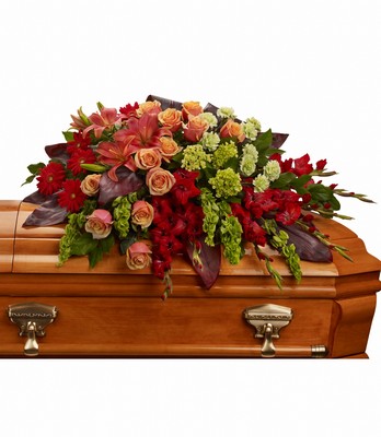 A Fond Farewell Casket Spray from Richardson's Flowers in Medford, NJ